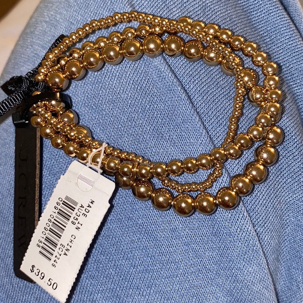 gold j crew bracelets